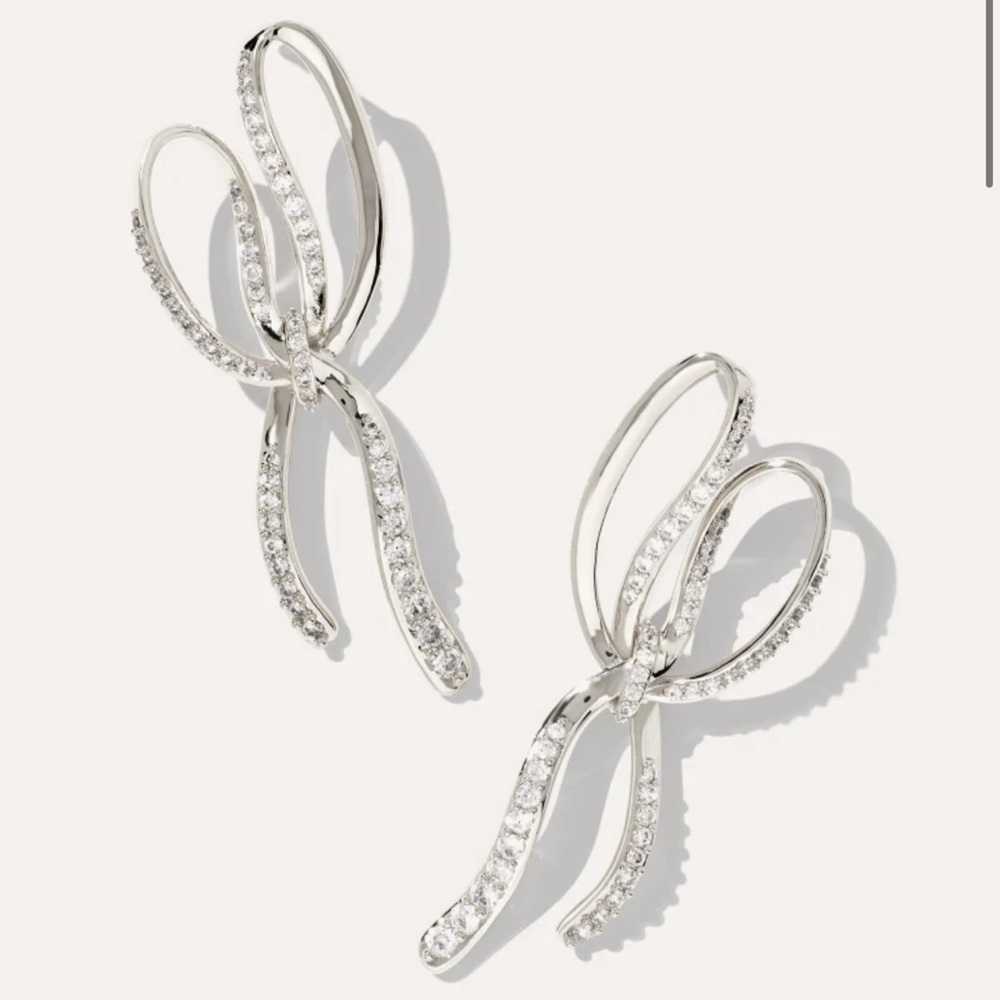 Kendra Scott Sasha Bow Earrings Silver